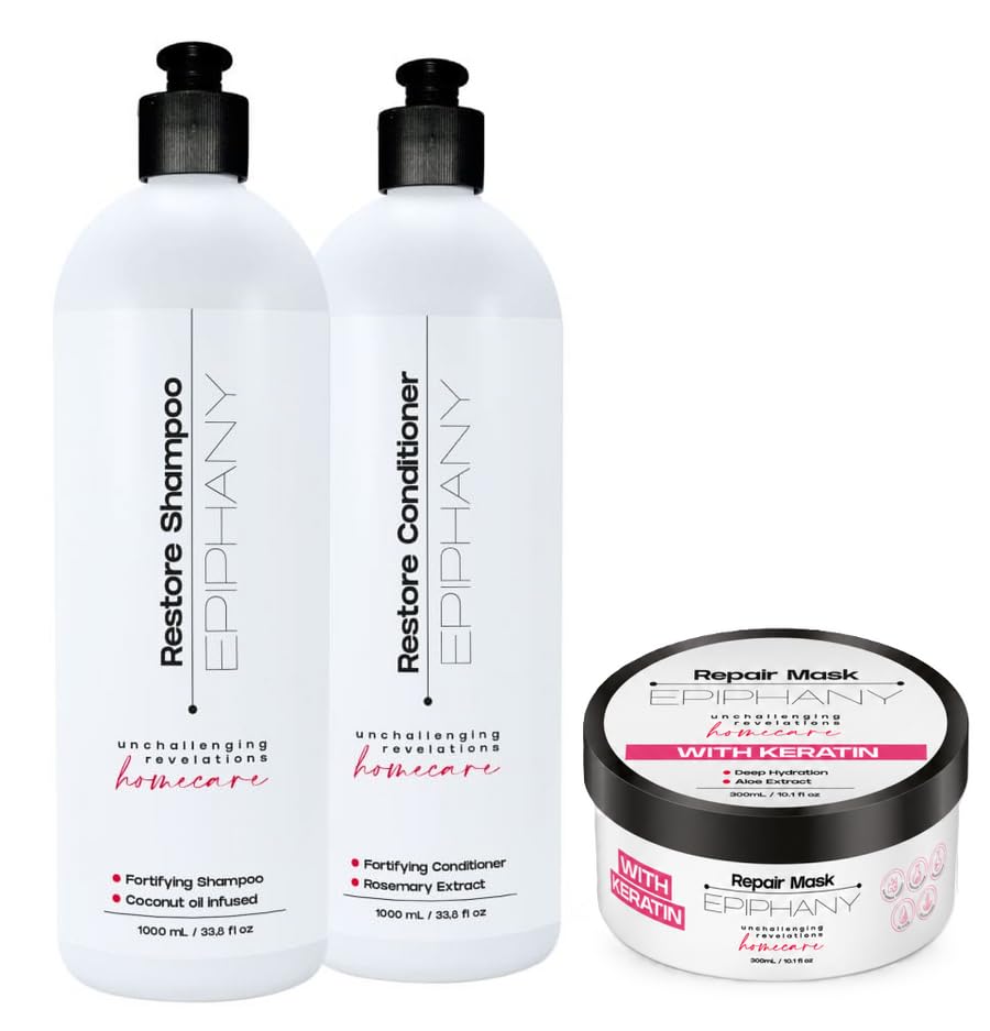 EPIPHANY - Hydration, Repair &amp; Shine Kit | Shampoo + Conditioner 33 oz + Mask 10 oz
