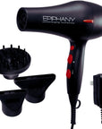 Professional Hair Dryer 1875W – Ionic Blow Dryer with Ceramic Tourmaline Technology for Fast Drying, Frizz Control & Shine – Includes Diffuser & 2 Nozzles – Lightweight for All Hair Types
