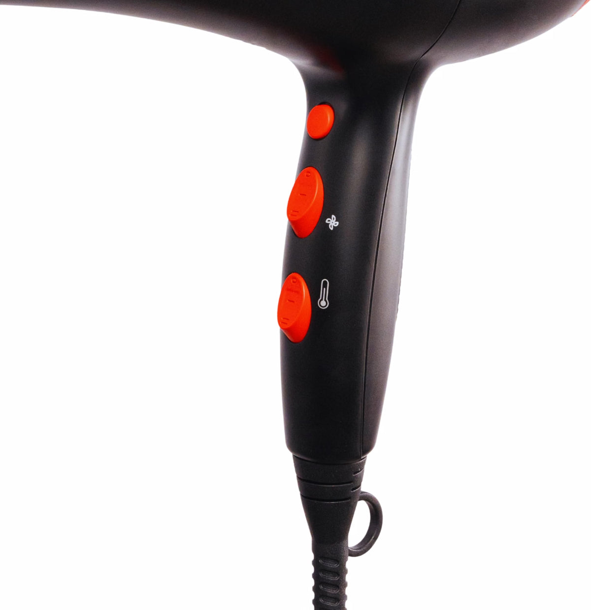 Professional Hair Dryer 1875W – Ionic Blow Dryer with Ceramic Tourmaline Technology for Fast Drying, Frizz Control &amp; Shine – Includes Diffuser &amp; 2 Nozzles – Lightweight for All Hair Types