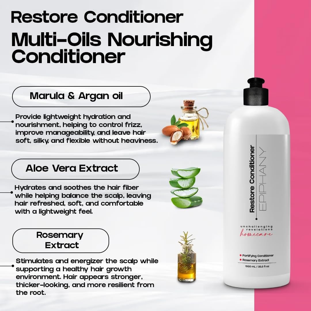 EPIPHANY - Hydration, Repair &amp; Shine Kit | Shampoo + Conditioner 33 oz + Mask 10 oz