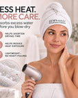 Epiphany Microfiber Hair Towel – Fast Drying, Super Absorbent & Soft Turban Wrap with Button Closure – Lightweight Hair Wrap for Curly, Straight, Thick or Fine Hair