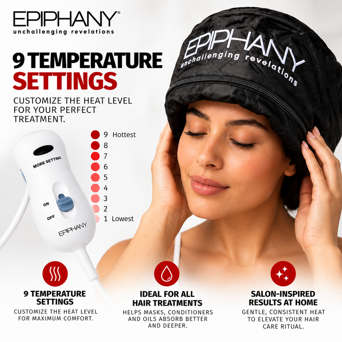 Epiphany Heated Hair Cap – 9 Temperature Settings